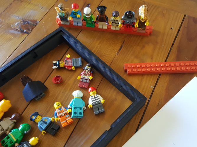 Lego figure photo frame shelve 3D Print 187815