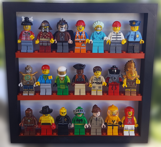 Lego figure photo frame shelve 3D Print 187817