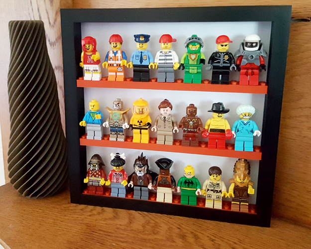 Lego figure photo frame shelve