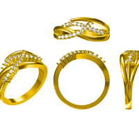 Small 3D CAD Design Of Womens Wedding Ring In STL Format 3D Printing 187820