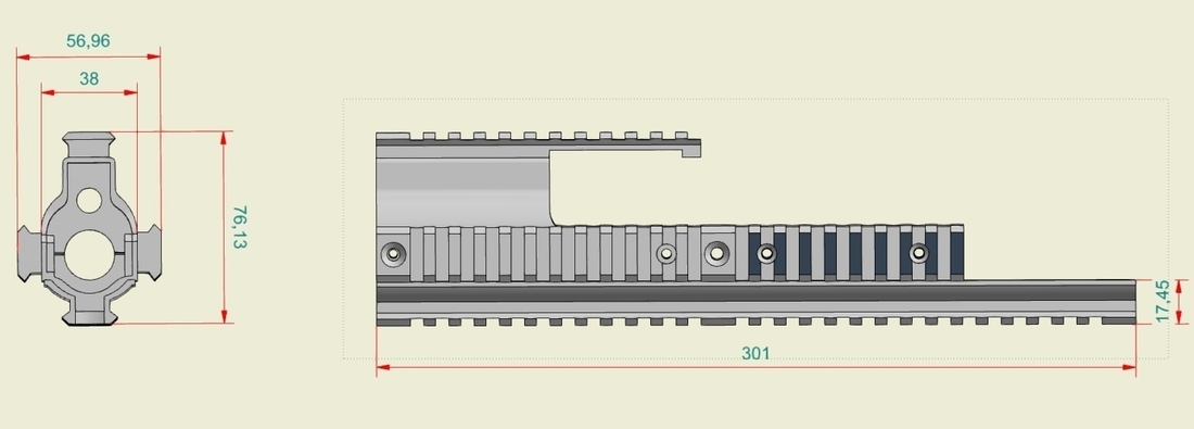 VFC Scar h gbb rail 3D Print 188020