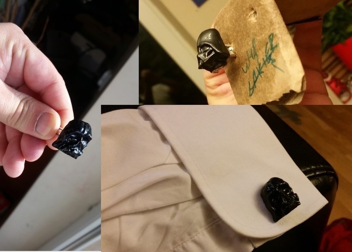 Lord Vader Melted Cufflinks  3D Print 188180