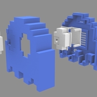 Inky Pac-Man Ghost Raspberry Pi 3 Retropie Cinu case v0.8 - Thumbnail 3