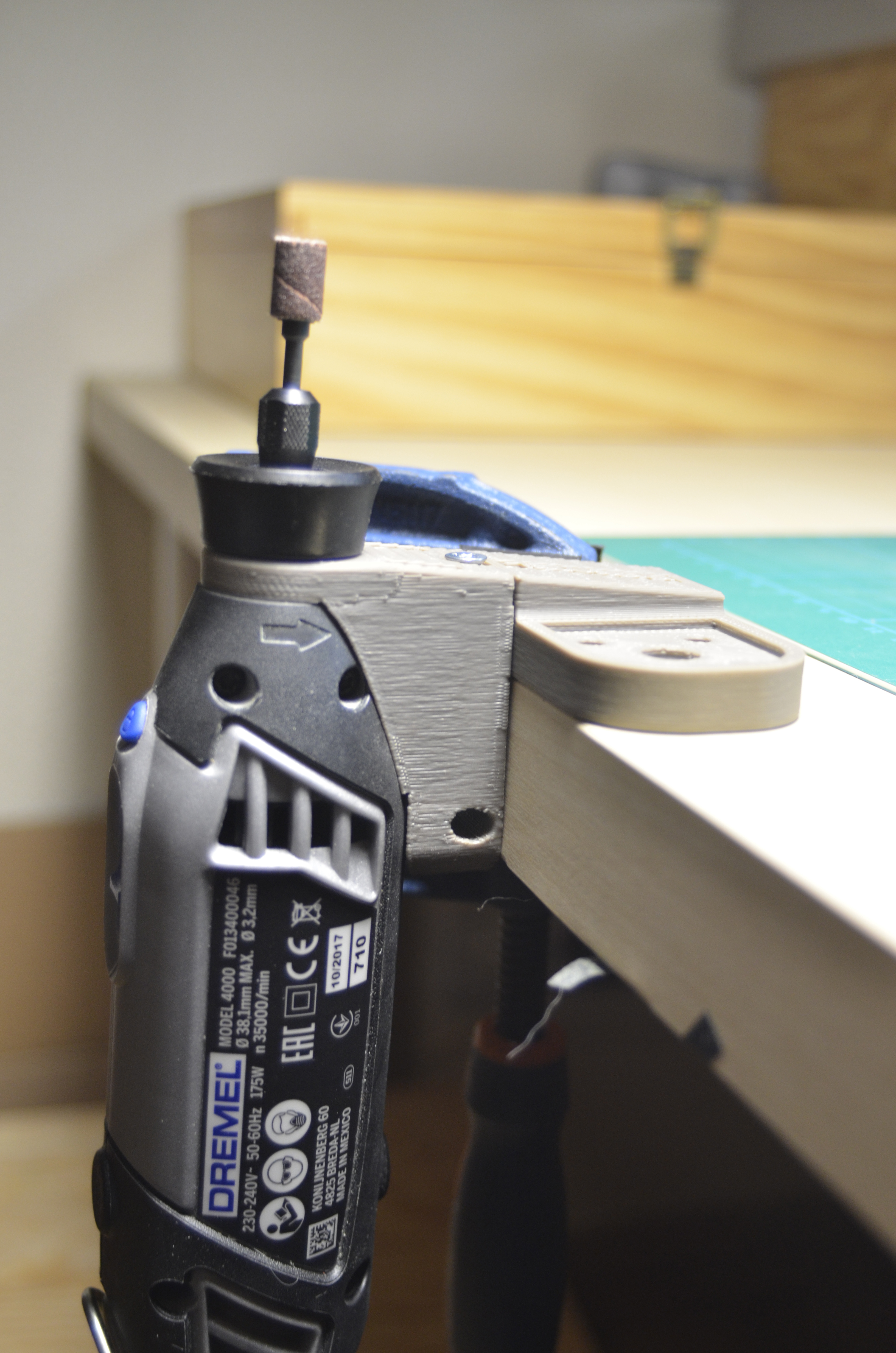 3D Printed Vertical Support for Dremel Tool by robertjperez