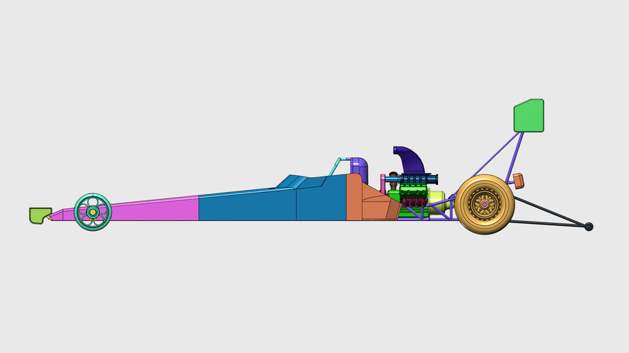 Top Fuel Dragster 3D Print 188486