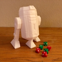 Small R2-D2 Low Poly Dice Tower 3D Printing 188638
