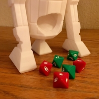 R2-D2 Low Poly Dice Tower - Thumbnail 2