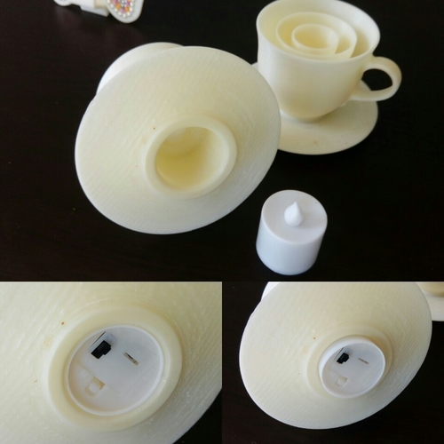 coffee set LED candle mount 3D Print 188717