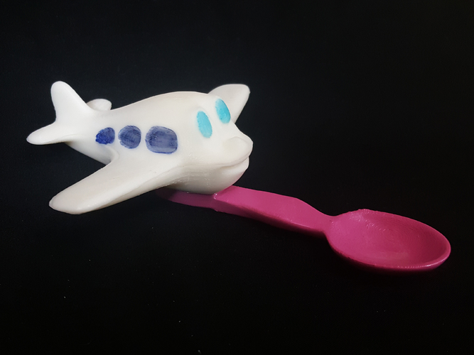 Plane Spoon - Baby Feeder 3D Print 189001