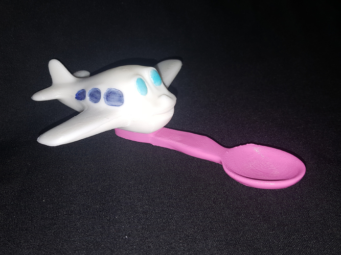 Plane Spoon - Baby Feeder 3D Print 189002
