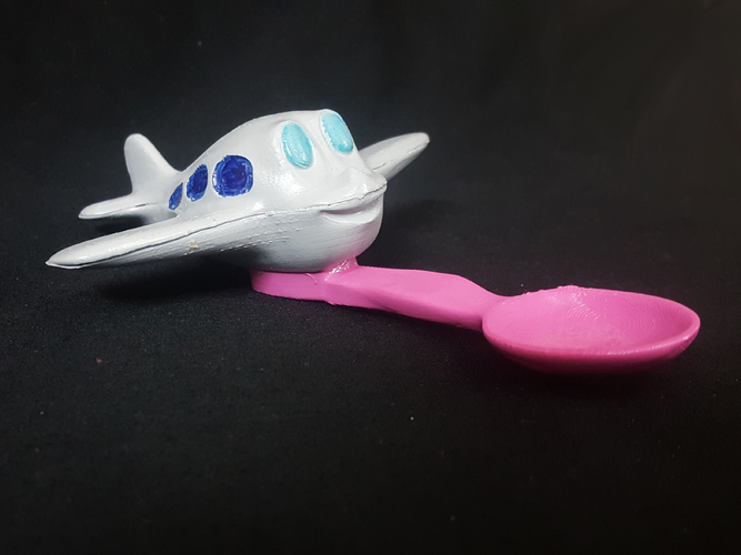 Plane Spoon - Baby Feeder 3D Print 189006