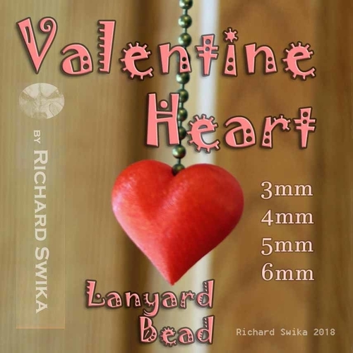 Valentine Heart Lanyard Bead 3D Print 189032