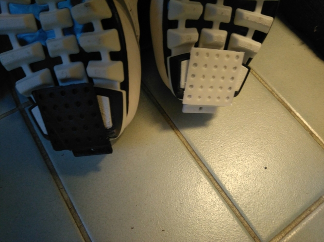 Ski shoe protector with holder for pole