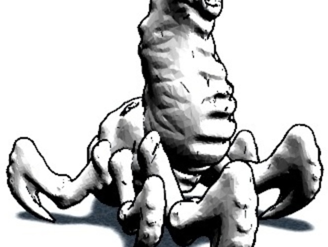 Cave Worm, 28mm Miniature 3D Print 1891