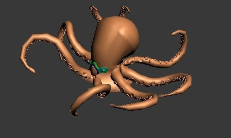 this is a design of a kraken that attack ships in the ocean.