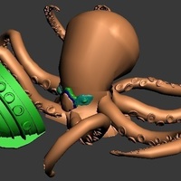 this is a design of a kraken that attack ships in the ocean. - Thumbnail 6