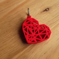 Geometric Heart Key Ring - Thumbnail 2