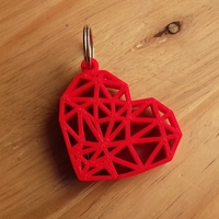 Geometric Heart Key Ring - Thumbnail 3