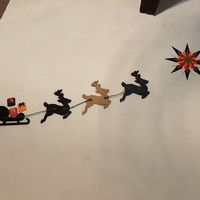 sled and reindeer and gifts for christmas - Thumbnail 2