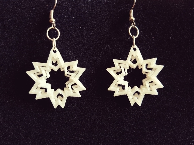 Earring star 3D Print 189386