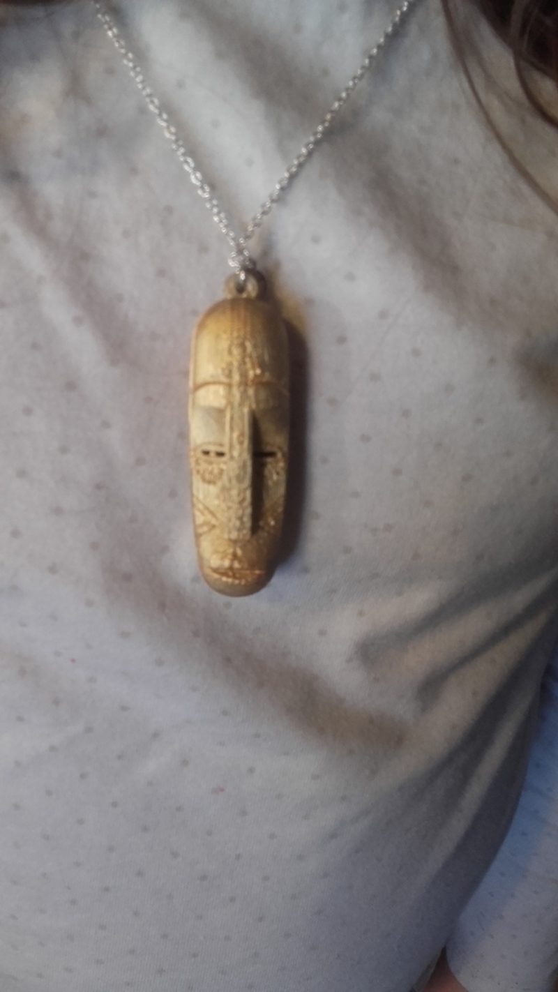 Tribal Mask remix pendant