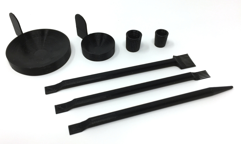 3D Printed Epoxy Glue Tools: Dishes, Brushes, Applicator