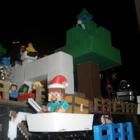 Mine Cart for LEGO Train scale to Minecraft toy Steve. - Thumbnail 2