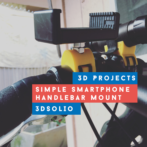 Simple Smartphone Handlebar Mount 3D Print 189758