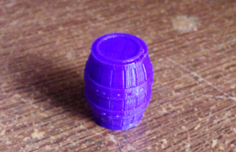 Mini Wooden Barrel 3D Print 189869