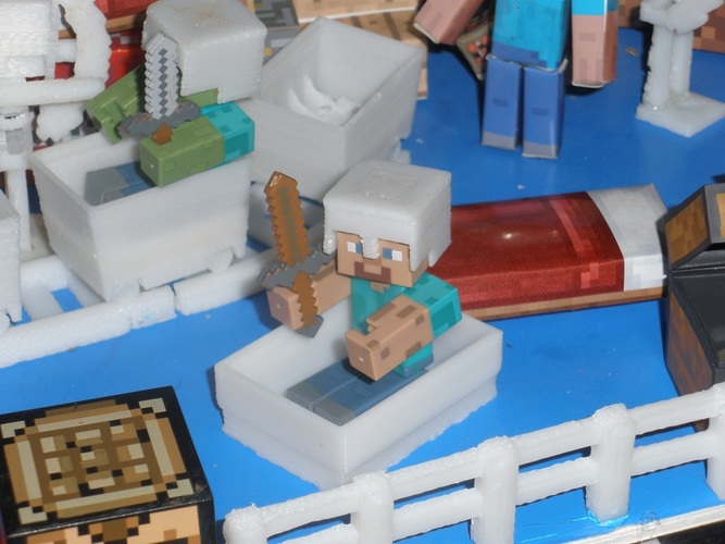 Boat from Minecraft scaled to Minecraft figures sold in stores 3D Print 18991