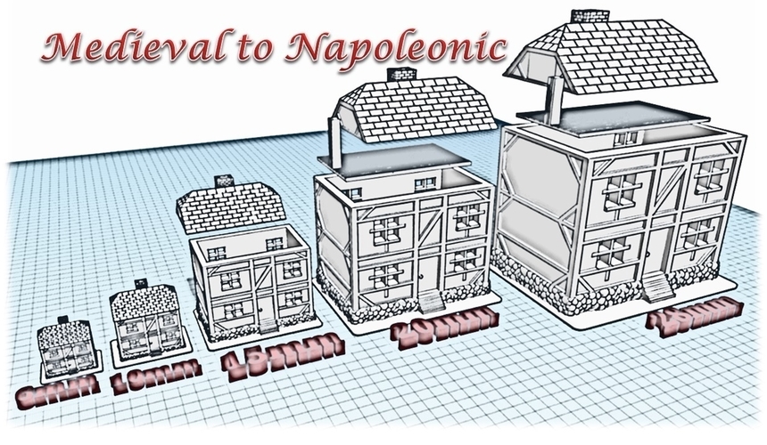 House 4 - Wargame medieval to napoleonic 3D Print 189927