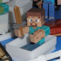 Boat from Minecraft scaled to Minecraft figures sold in stores - Thumbnail 4