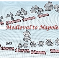 Small Accessories 1 - Wargame medieval to napoleonic 3D Printing 189936