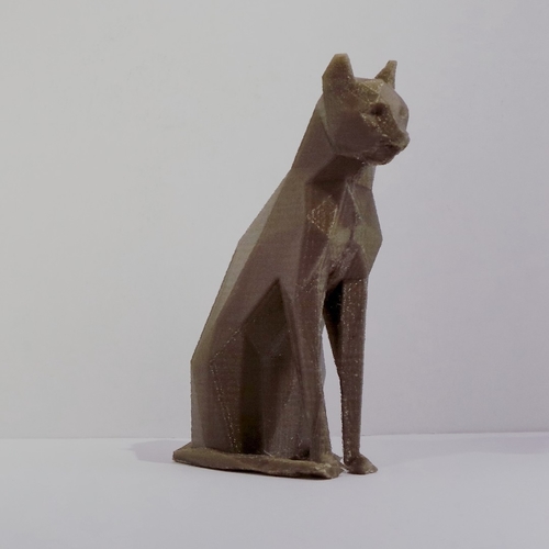  3D  Printed  Low  poly  cat  by vincent6m Pinshape