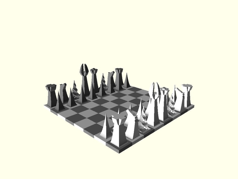 Parabolic Chess Set