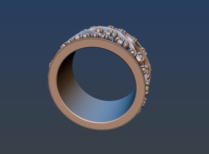 Ring with flowers 3D Print 190161