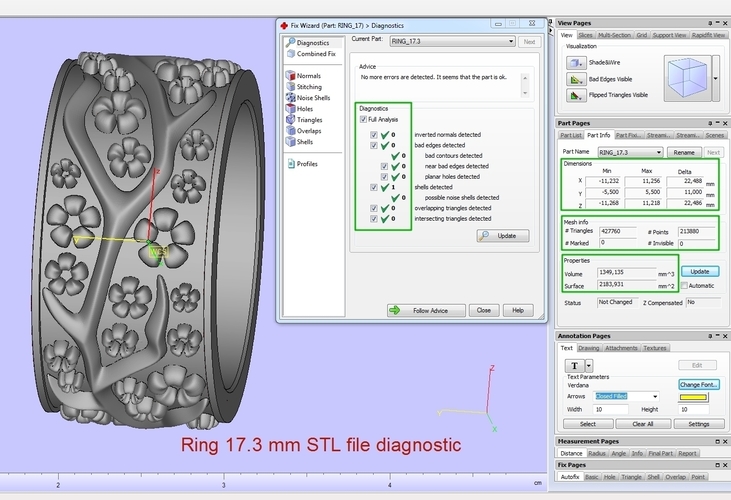 Ring with flowers 3D Print 190173