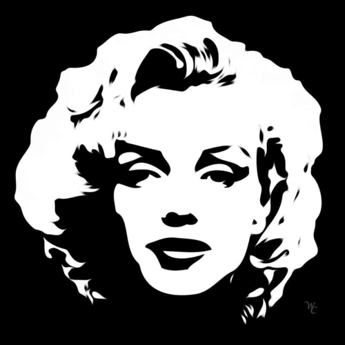 Marilyn munroe stencil 3D Print 190179