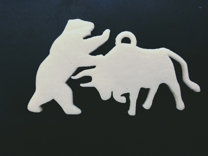 Bull and bear 3D Print 190182