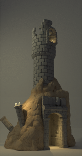 Castle's Ruins 3D Print 190275