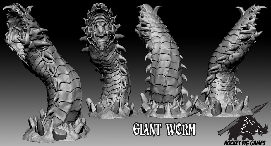 Rocket Pig Games Giant Worm 3D Print 190507