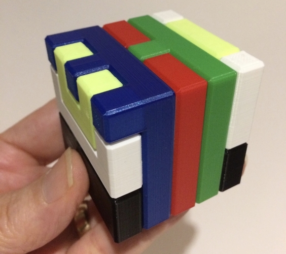 Printable Interlocking Puzzle #4 - Level 11 by richgain 3D Print 190824