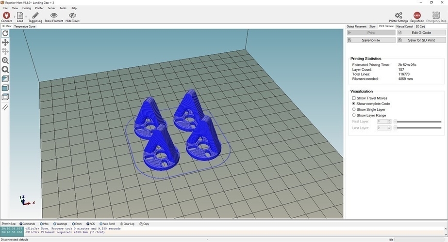 Quadcopter Landing Gear 3D Print 190985