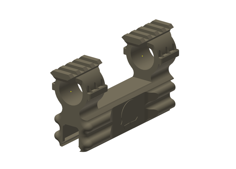 Scope mount with room for battery (25mm)