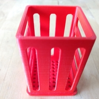 Pen/Pencil Holder - 2" x 2" x 3" - Simple Slotted Design - Thumbnail 3