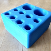 Pen/Pencil Holder - 3.5" x 3.5" x 2" Simple Block Design - Thumbnail 3