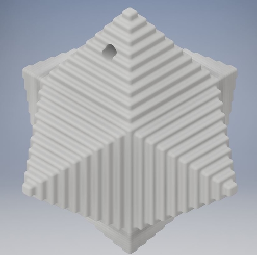 Pyramid cube keychain 3D Print 191268
