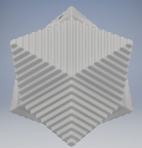 Pyramid cube keychain 3D Print 191269
