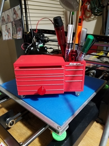 Desk top Snap On Tool box paperclip and pen holder. 3D Print 191436