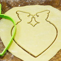 Small Heart with doves cookie cutter for professional 3D Printing 191439